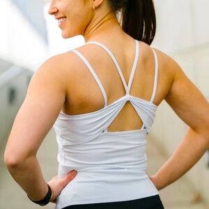 ZYIA "Party in the Back" Tank Top Built in Bra Shelf XXL